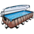 Bazén s krytom a pieskovou filtráciou Wood pool brown Exit Toys kovová konštrukcia 540*250 cm hnedý od 6 rokov ET30375310