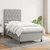 Vidaxl Box spring postelja z vzmetnico svetlo siva 80x200 cm blago