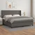 Vidaxl Box spring postelja z vzmetnico siva 200x200 cm umetno usnje