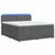 vidaXL Postelja boxspring z vzmetnico Temno siva 200 x 200 cm Blago