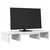 Stalak za monitor podesivi bijeli 60 x 24 x 10,5 cm drveni