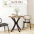 HOMCOM HOMCOM Jedilna miza MDF jeklo 78 x 75V cm rustikalna rjava, (5000242575)