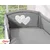 Bobono 3-delni komplet posteljnine 135x100 - antracitna srca