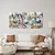 5-delna slika pastelno mestece - 150x75