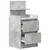 Noćni ormarići s 2 ladice 2 kom beton siva 38x34x80 cm