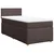 Vidaxl Box spring postelja z vzmetnico temno rjava 80x200 cm blago