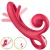Erospace Vibrator with Tongue & Clitoral Stimulation Sweet Play A4 Red