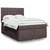 vidaXL vidaXL Box spring postelja z vzmetnico temno rjava 160x200 cm blago, (21305841)