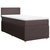 vidaXL vidaXL Box spring postelja z vzmetnico temno rjava 100x200 cm blago, (21291722)