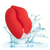 California Exotics Naughty Bits Muah Mini Vibrator Red