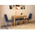 HANAH HOME Vina Mini 03 1048 Oak Dark Blue (Produžni set trpezarijskih stolova i stolica (6 komada))