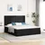 Otomanski krevet s madracem i LED crni 180x200cm od tkanine
