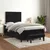 Box spring postelja z vzmetnico črna 120x190 cm žamet