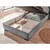 MID.YOU POSTELJA Z VZMETNICO 120 cm  x 200 cm , tekstil, leseni material antracit