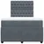 Vidaxl Box spring postelja z vzmetnico temno siva 120x200 cm žamet