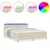 LED Box Spring Krevet s LED trakama Krema 180 x 200 cm tkanina