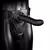 Ouch! Textured Curved Hollow Strap-on 8 20cm Black