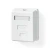 Nedis Network Wall Box | Na steni | 1 vrata | UTP CAT6 | Naravnost | Ženska | Pozlačeno | ABS | Bela | Škatla