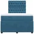 Vidaxl Box spring postelja z vzmetnico temno modra 120x200 cm žamet