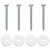 Zemaljska sidra 4 pcs Srebrna O10 x 30 cm Galvanizirani metal