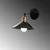 Opviq Zidna lampa E27 Max 40W, Crna