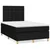 Vidaxl Box spring postelja z vzmetnico črn 120x200 cm blago