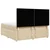 Vidaxl Box spring postelja z vzmetnico krem 180x200 cm blago