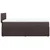 Vidaxl Box spring postelja z vzmetnico temno rjava 100x200 cm blago