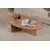 Nordure Klub sto Orba, 120x40x65 cm, Braon