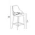 HANAH HOME Set 4 barske stolice Enox Black Gold