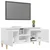 TV ormarić s drvenim nogama sjajni bijeli 103,5x35x50 cm