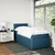 Vidaxl Box spring postelja z vzmetnico modra 90x200 cm žamet