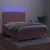 Vidaxl Box spring postelja z vzmetnico LED roza 140x190 cm žamet