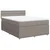 Vidaxl Box spring postelja z vzmetnico taupe 140x190 cm blago