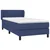 Vidaxl Box spring postelja z vzmetnico modra 90x190 cm blago
