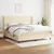Vidaxl Box spring postelja z vzmetnico krem 200x200 cm blago