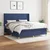 Vidaxl Box spring postelja z vzmetnico modra 180x200 cm blago
