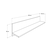 Hanah Home Zidna polica Raf-11-Tt-1, 120x25x20 cm, Svetlo-orah