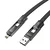 Večnamenski kabel Blitzwolf BW-HDC7 USB-A/C + Lightning, 240W, 1.2m (črn)