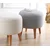 Atelier del Sofa Tabure 40x42cm, Sivo