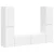vidaXL 3 pcs Bela