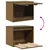 Zidni ormarić boja meda 45 x 30 x 35 cm od masivne borovine