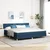 LED Box Spring Krevet s LED trakama Plava 200 x 200 cm tkanina