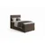 MID.YOU BOXSPRING POSTELJA 90 cm x 200 cm , tekstil, leseni material rjava