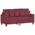 Dvosjed od tkanine crvena boja vina 140 cm