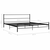 Okvir za krevet crni metalni 200 x 200 cm