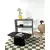 Hanah Home Klub sto Lilyum Large, 100x42x54 cm, Crni