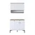 Hanah Home višenamenski ormarić JE272, 90,2 cm, beli / orah