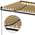 Den Ročno zložljiva tenda z LED lučmi 350x250 cm rumena in b