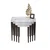 Hanah Home set od 4 umetnutih stočića Telwe, beli mermer / orah